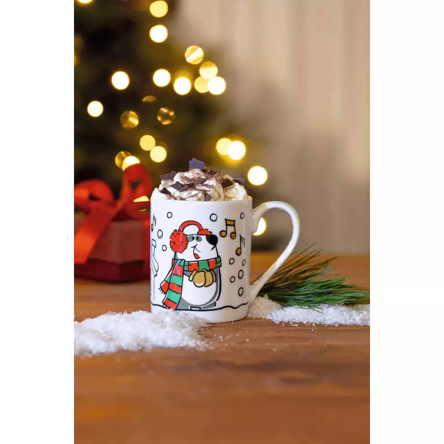Leonardo Kindertasse Weihnachten Bambini 200 ml schwarz-weiß