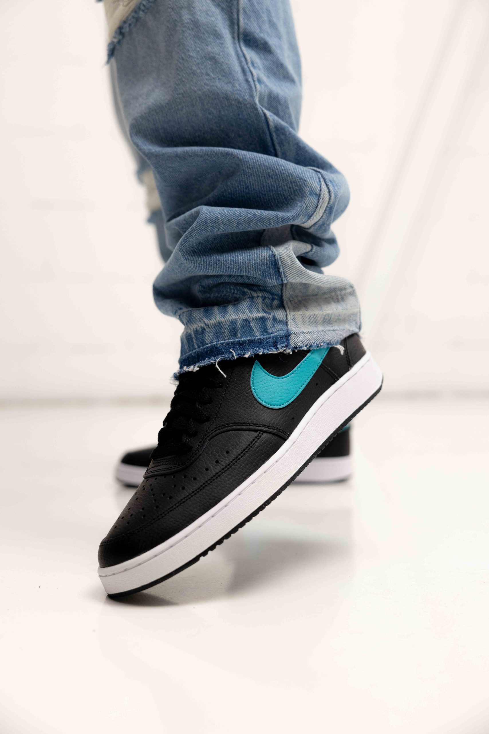 Nike Court Vision Low Zwart/Blauw Heren