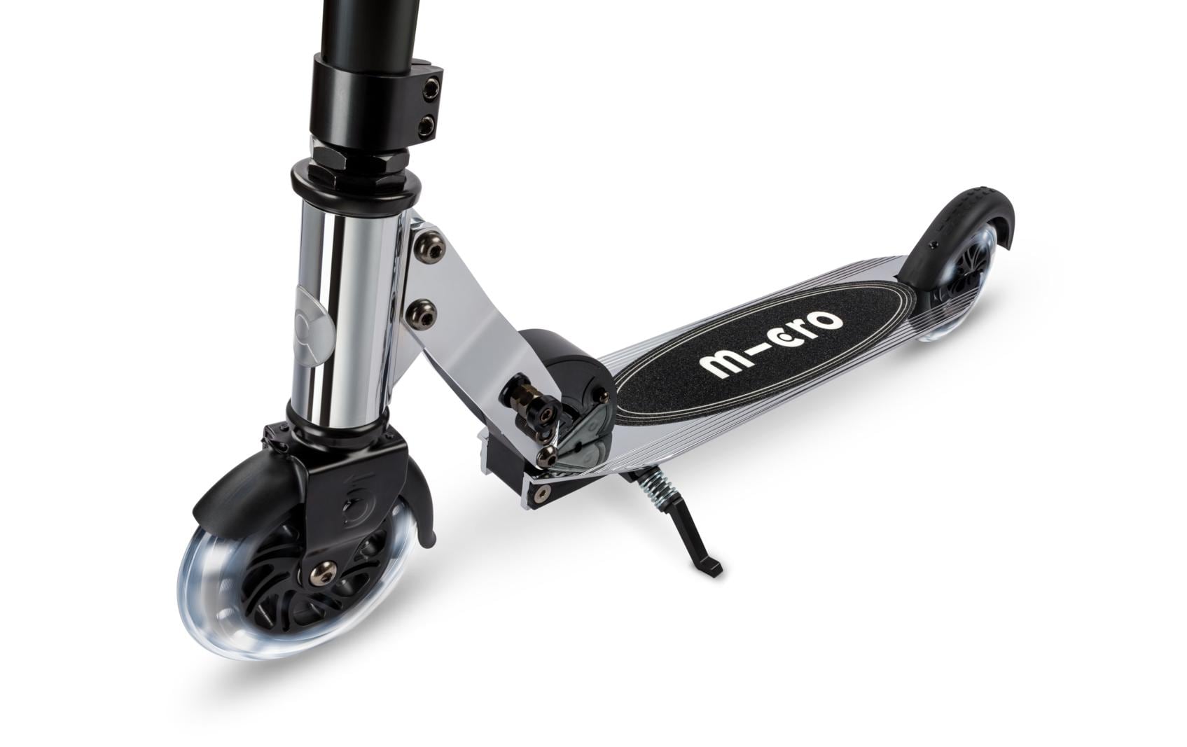 Scooter Micro Sprite LED Silverchrome<br>Klappbarer Scooter