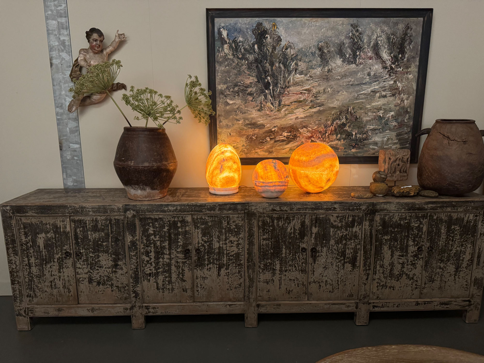 Lamp onyx groot 35 cm uniek