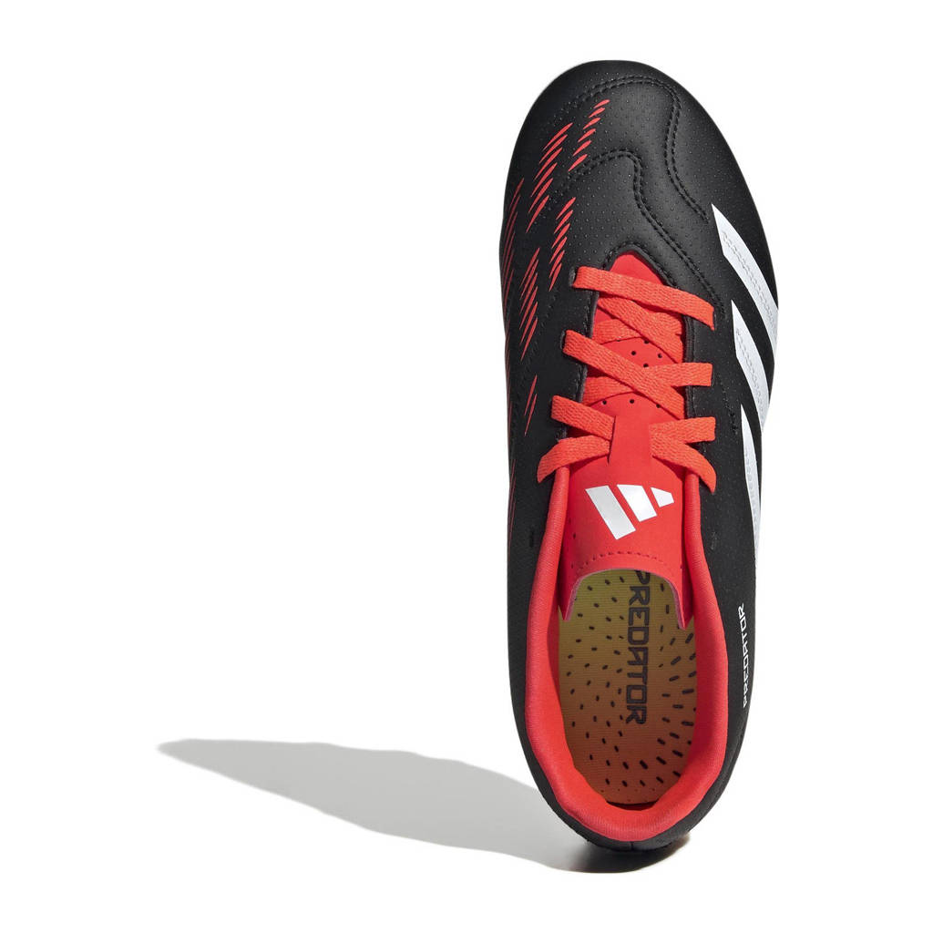 adidas Predator Club TxG junior voetbalschoenen zwart/wit/rood