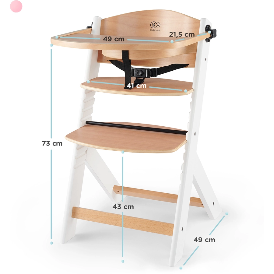 Kinderkraft Hochstuhl ENOCK wooden white
