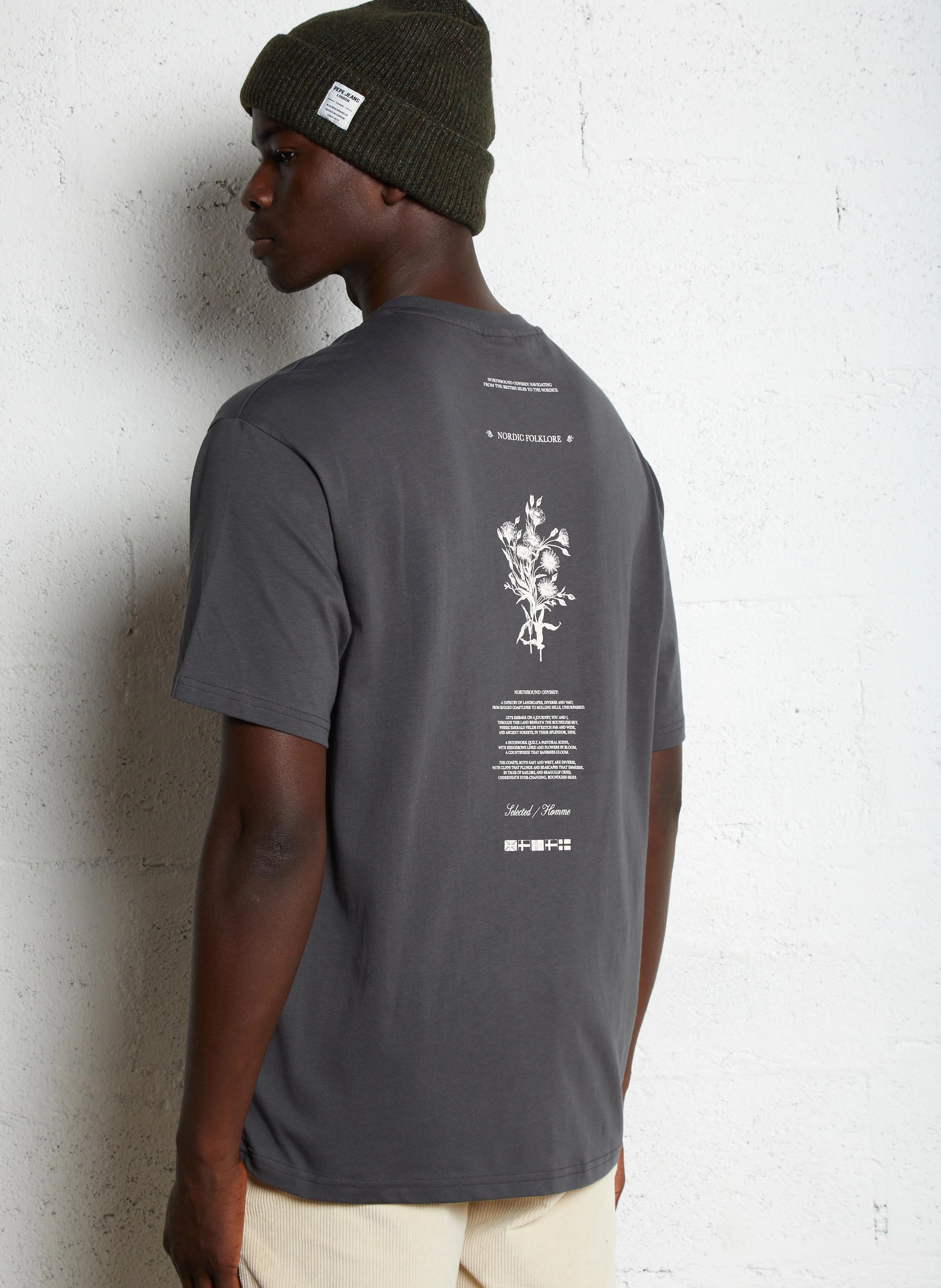 LOOSEALP - Tee-shirt col rond ample en coton bio | Gris