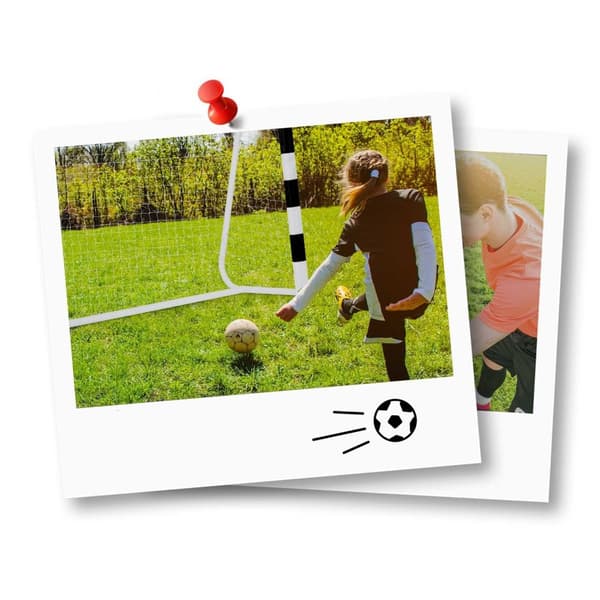 Fotballmål 300 x 200 x 120 cm NS-465 svart/hvitt