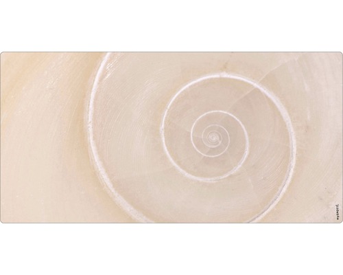 Badkamer achterwand mySPOTTI aqua snail 90x45 cm