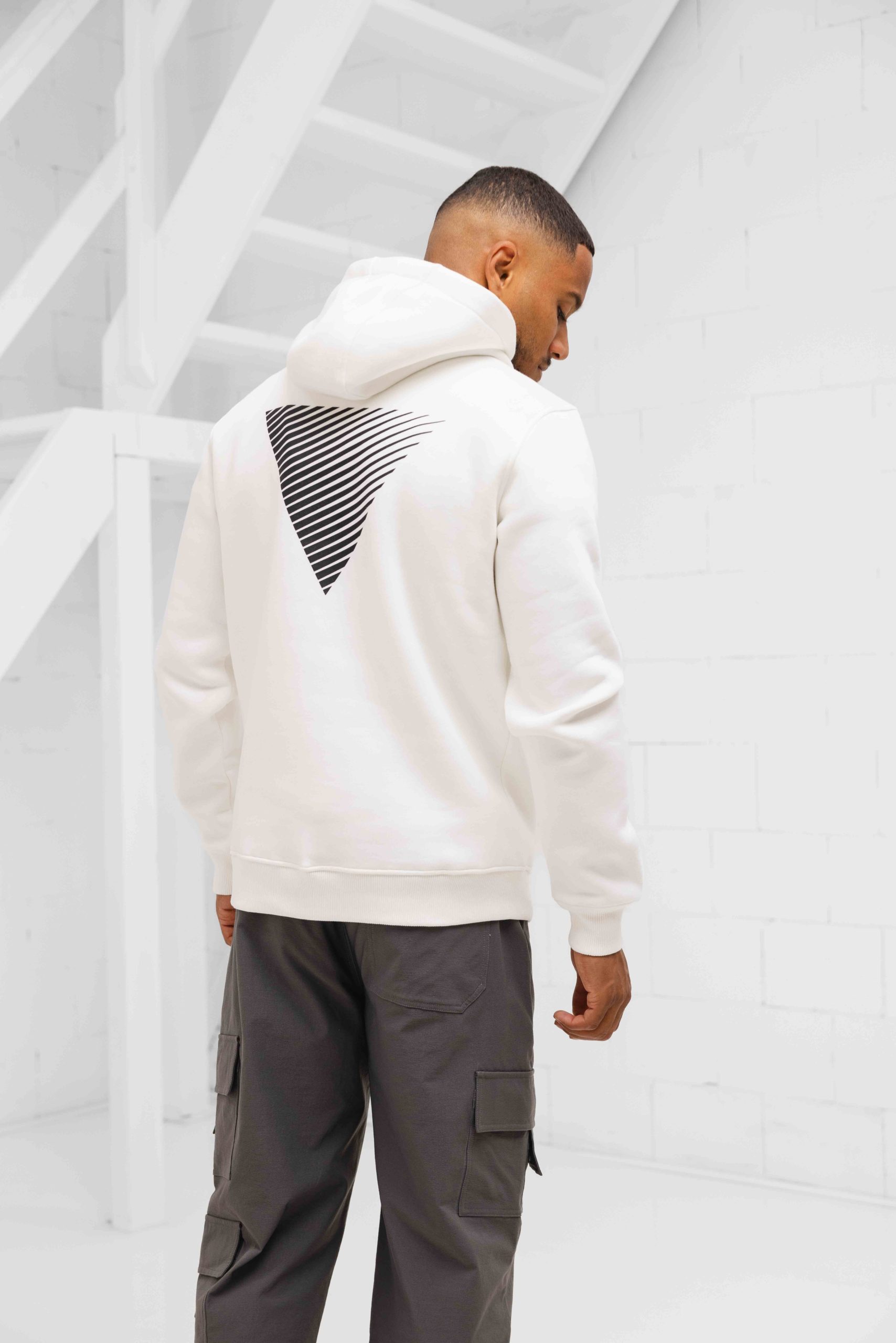Pure Path Essential Logo Hoodie Heren Gebroken Wit