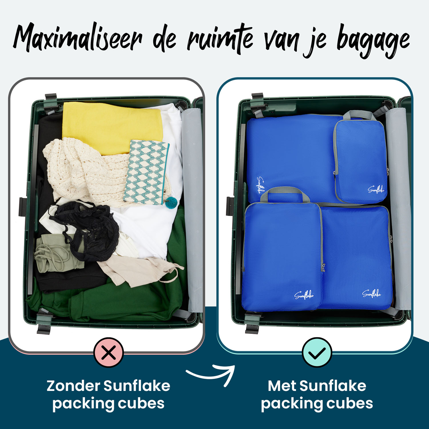 Sunflake 4 Compressie Cubes - Blue