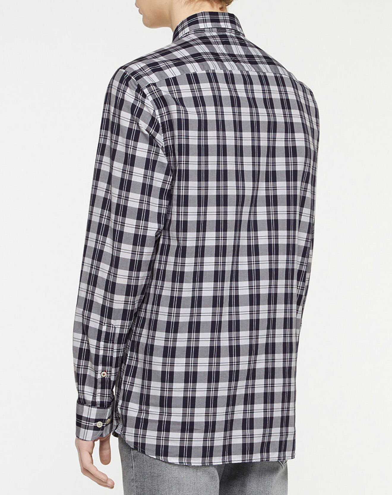 Tommy Hilfiger Chemise droite Textured Check à carreaux bleu marine/blanc