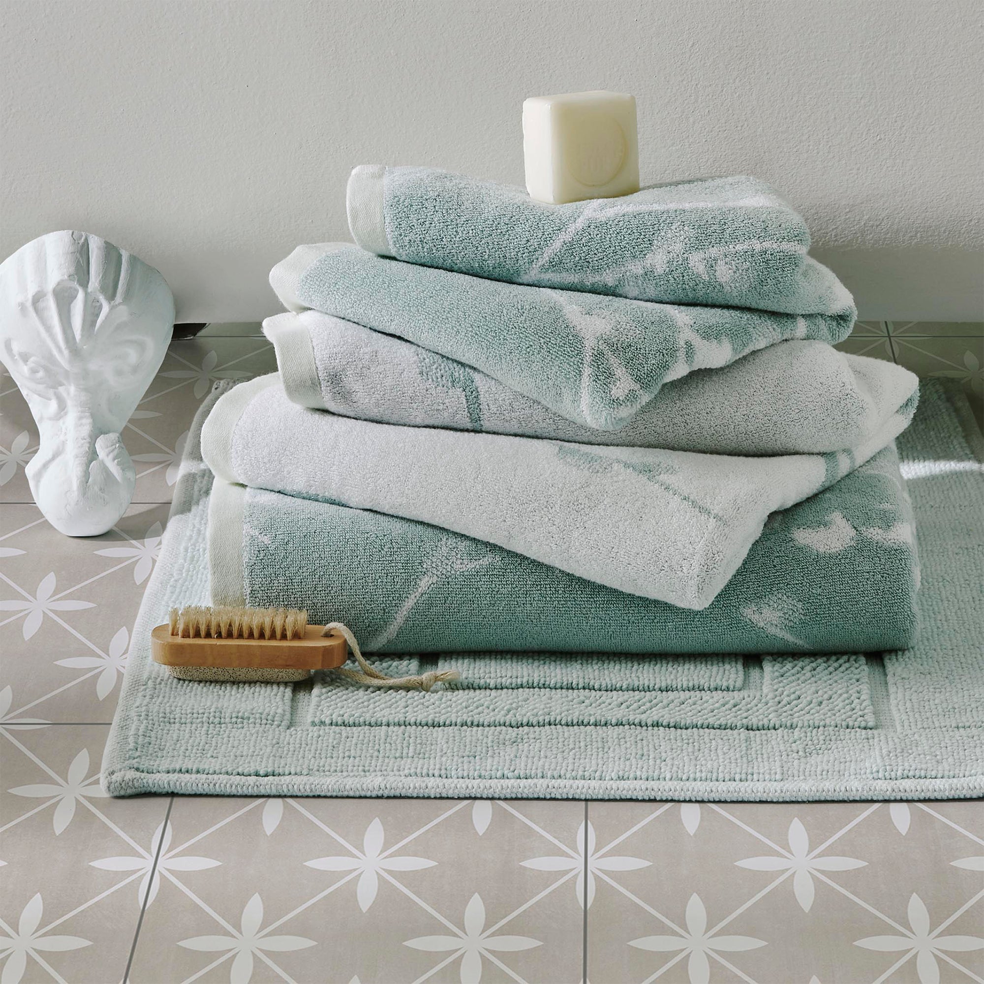 Laura Ashley Pussy Willow Badlaken - Planten - 100x150cm - Groen