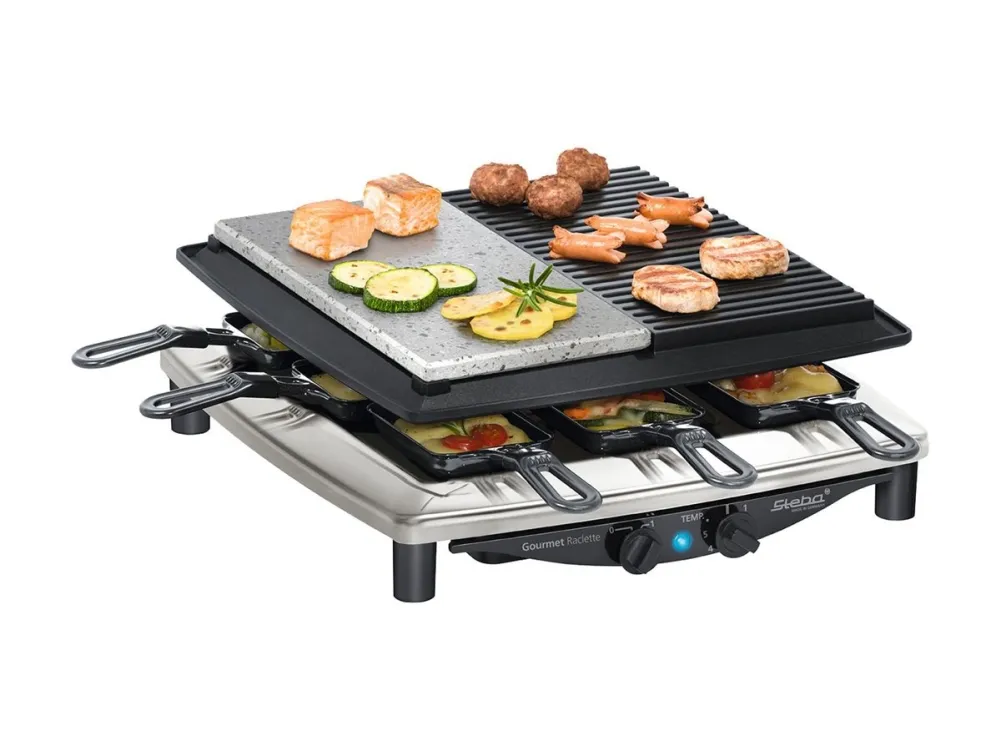 Steba Raclette RC 4 Plus Deluxe Chrome - 1450W