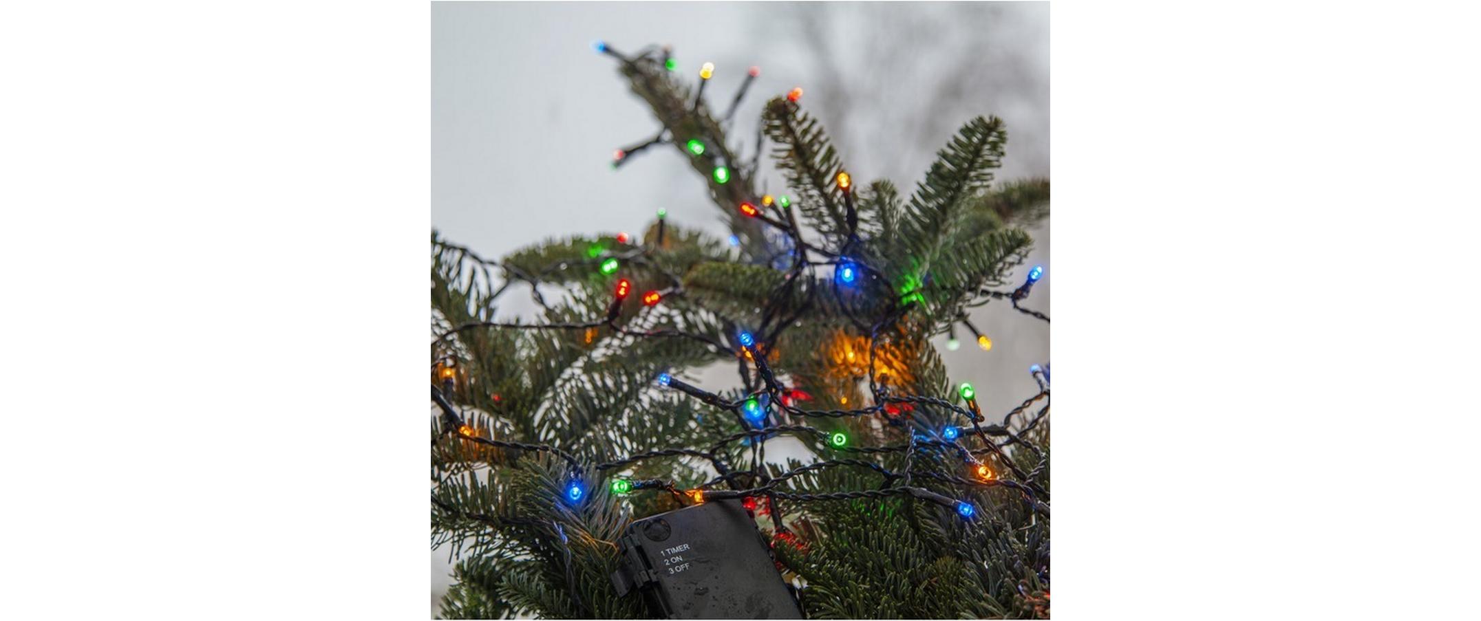 LED-Lichterkette Akku, 11.2 m, 160 LEDs, SchwarzLichterkette für den Aussenbereich