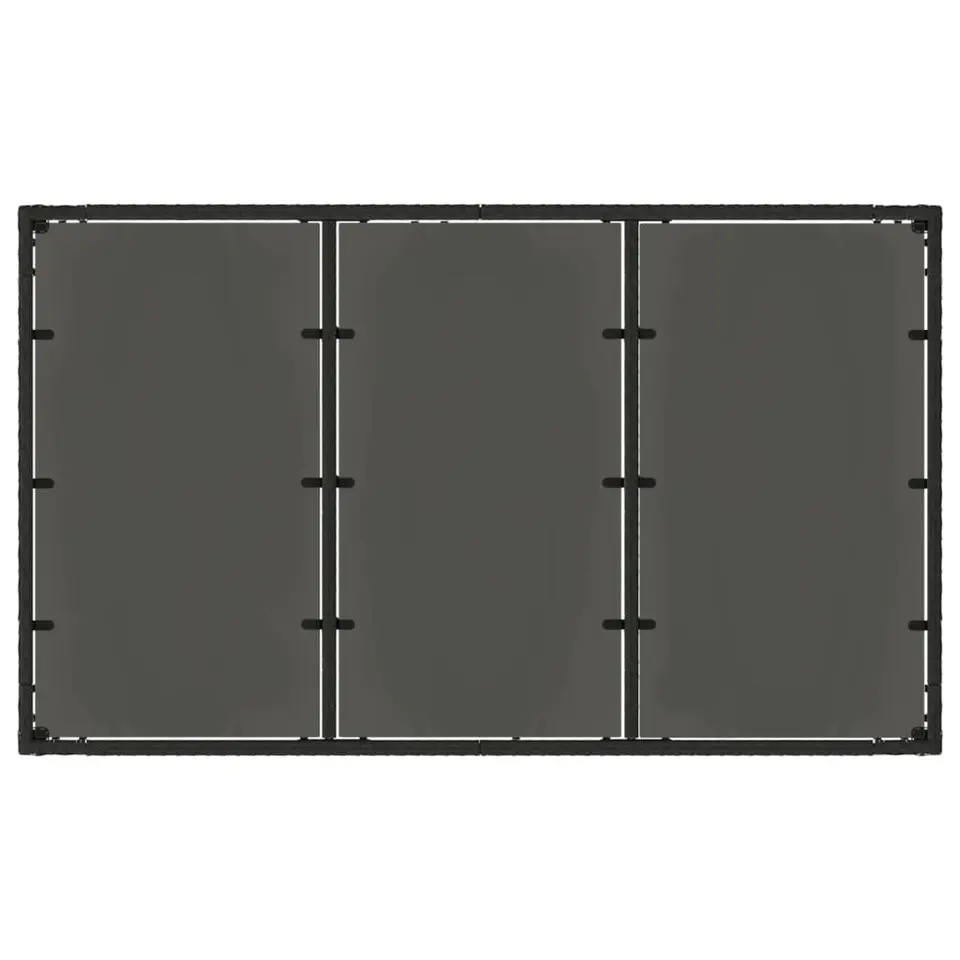 vidaXL - Tuintafel - Zwart - Poly rattan - 150 x 90 x 75 cm