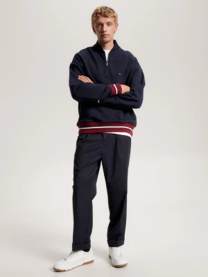 Moletom Global Stripe Archive Fit com meio zíper