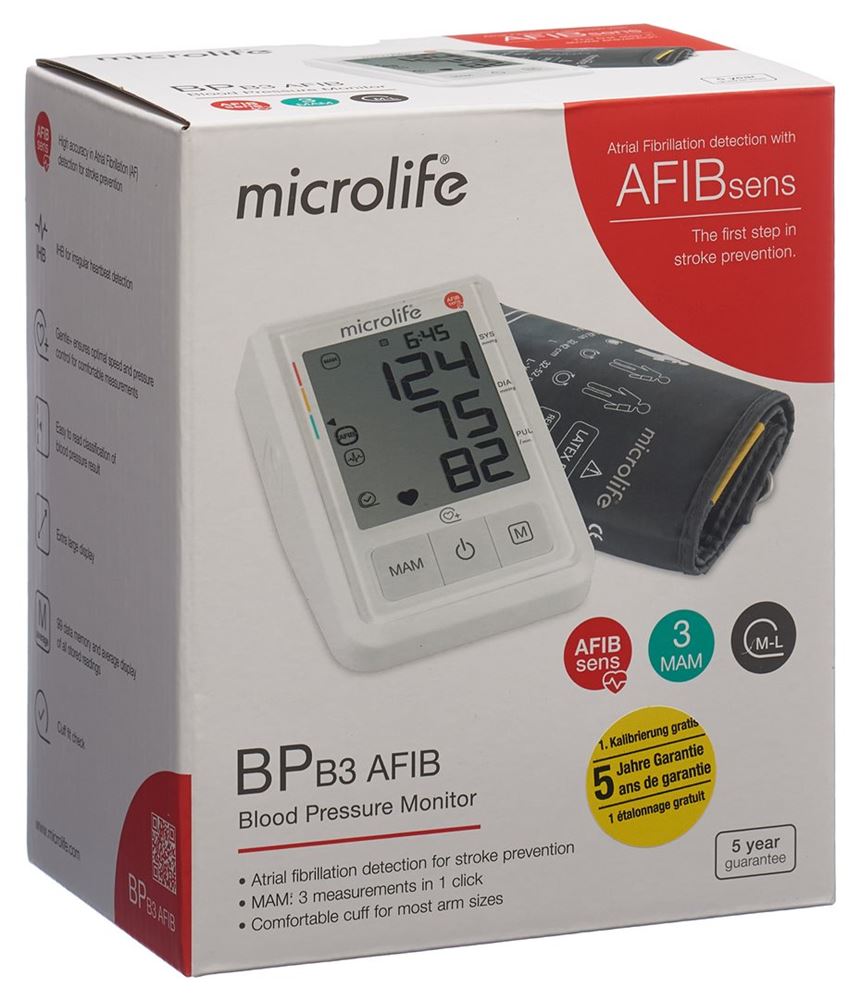 Microlife Blutdruckmesser<br>1 Stück, BP B3 AFIB 4G