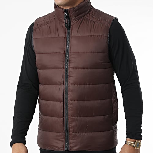 Doudoune Sans Manches Marron