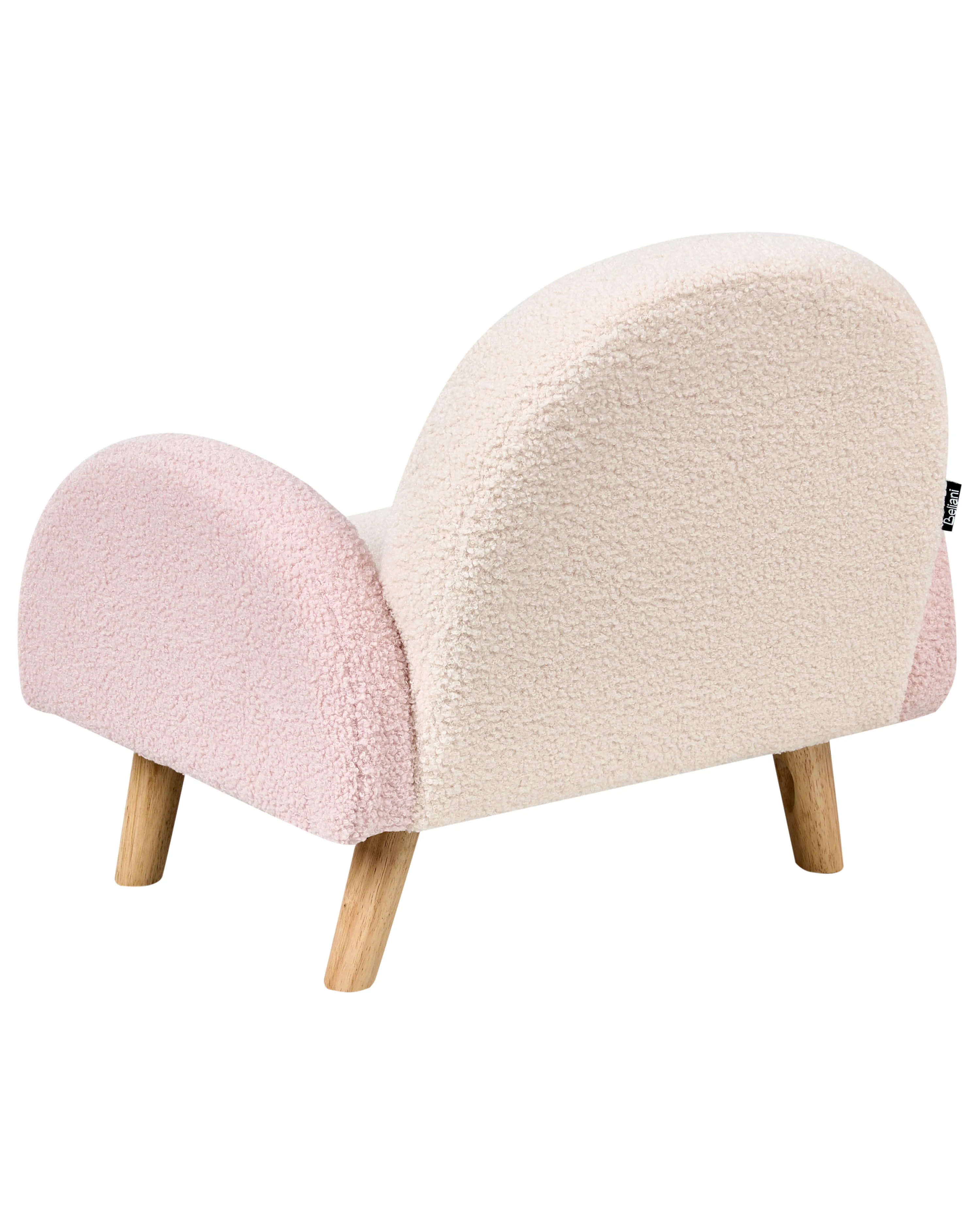 Kinderfauteuil Regenboog OMBO Bouclé Pastelroze