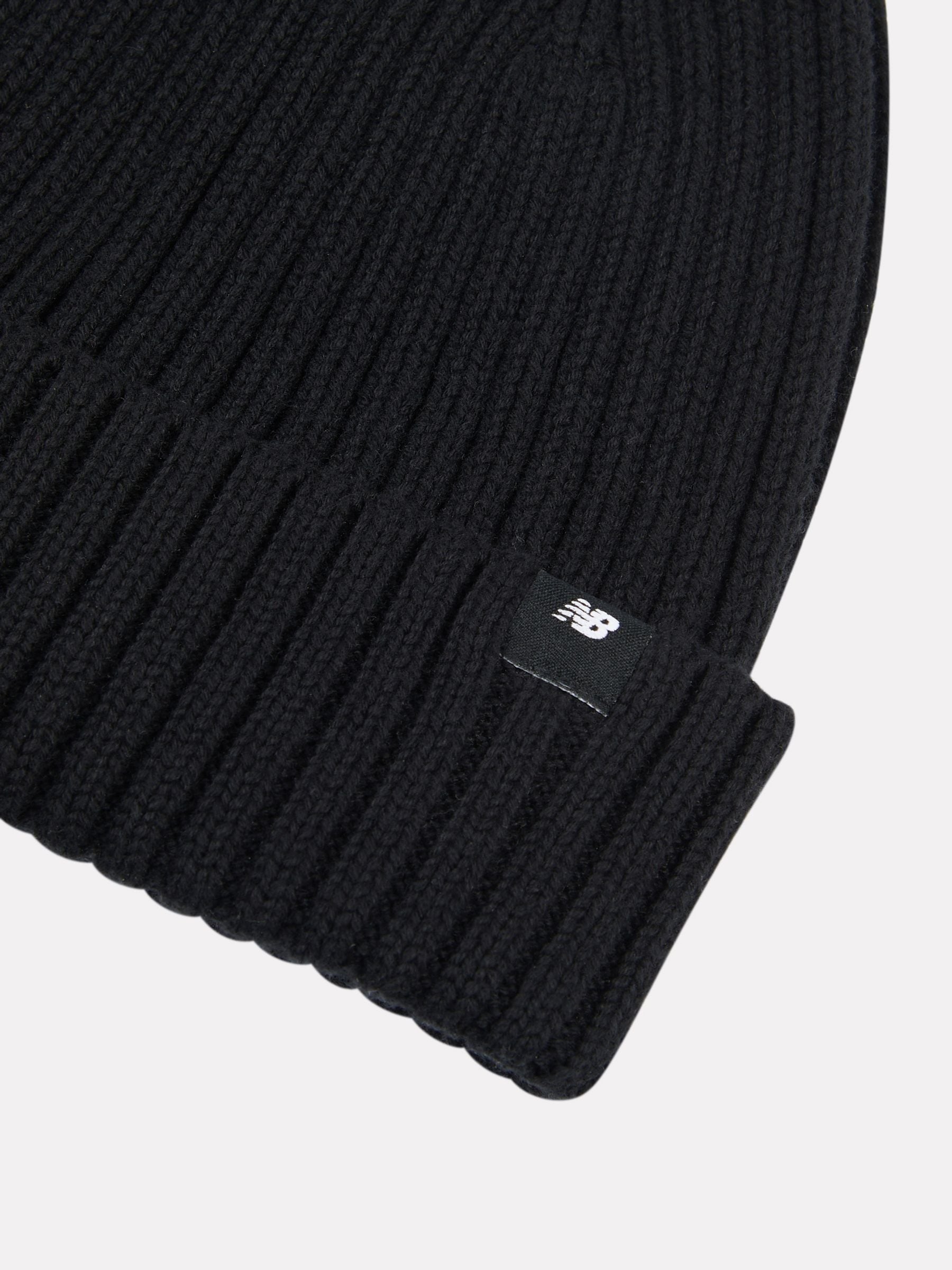 Zwart - New Balance beanie-muts met lipjes