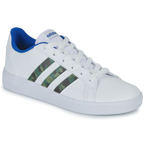 Adidas Sportswear - GRAND COURT 2.0 K - Blanc / Bleu / Camouflage