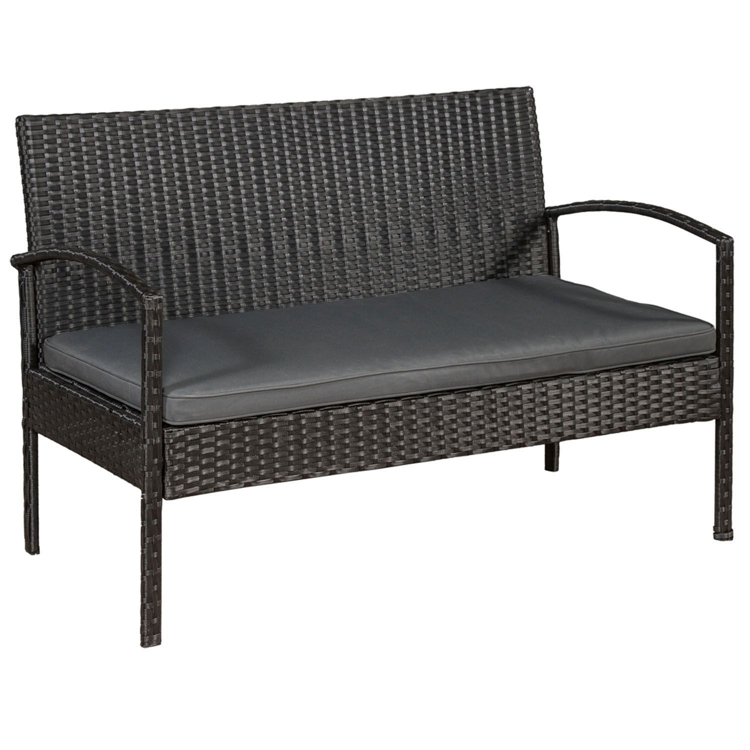 Trinidad polyrotan zwarte loungeset