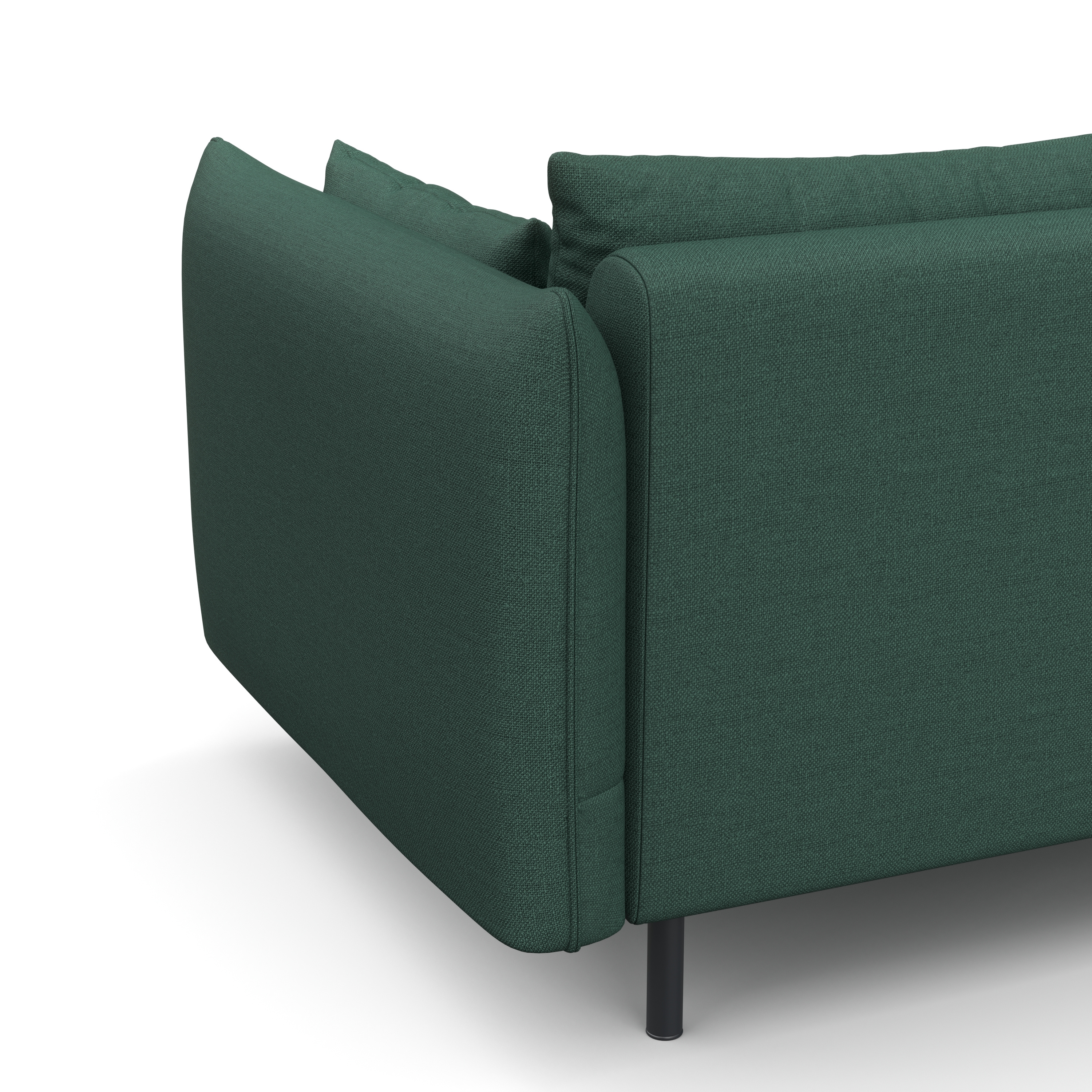Ecksofa AIDEN links dunkelgrün