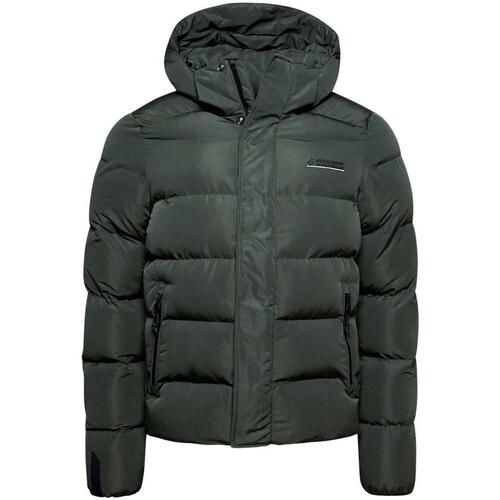 Superdry - HOODED MICROFIBRE SPORT PUFFER Verde