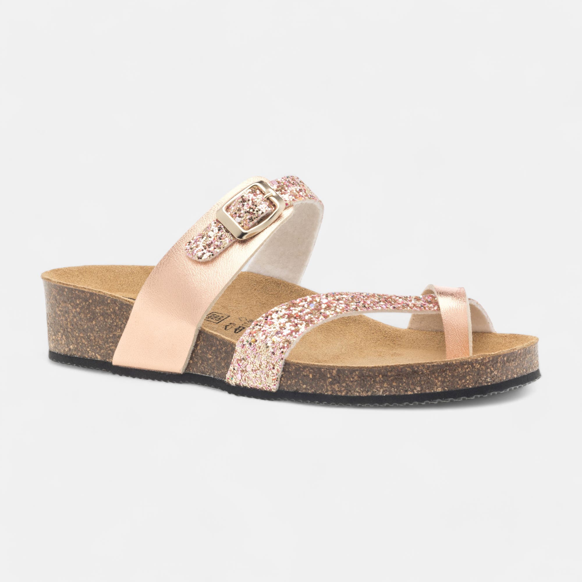 Mules semelle liège Femme rose