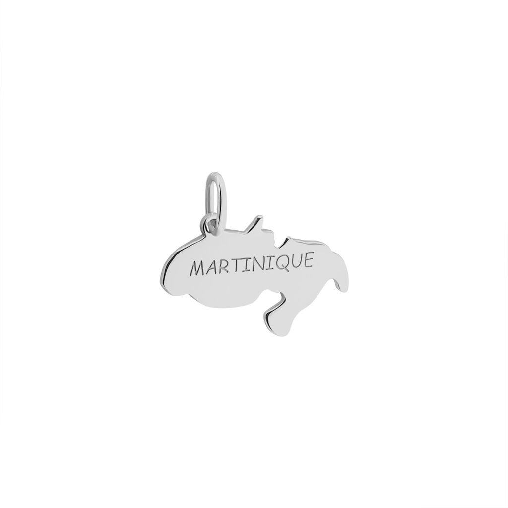 Pendentif Thea Argent Blanc