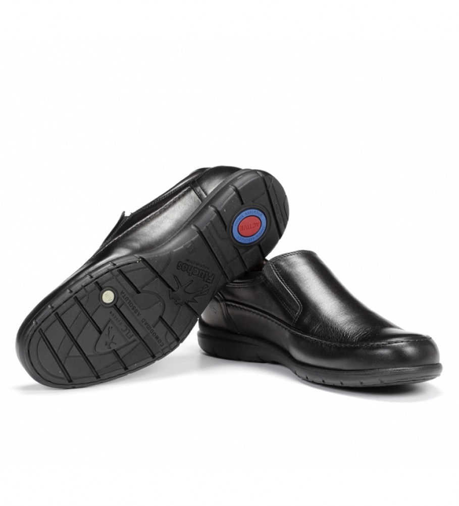 Sapatos de couro Fluchos Luca 8499, pretos