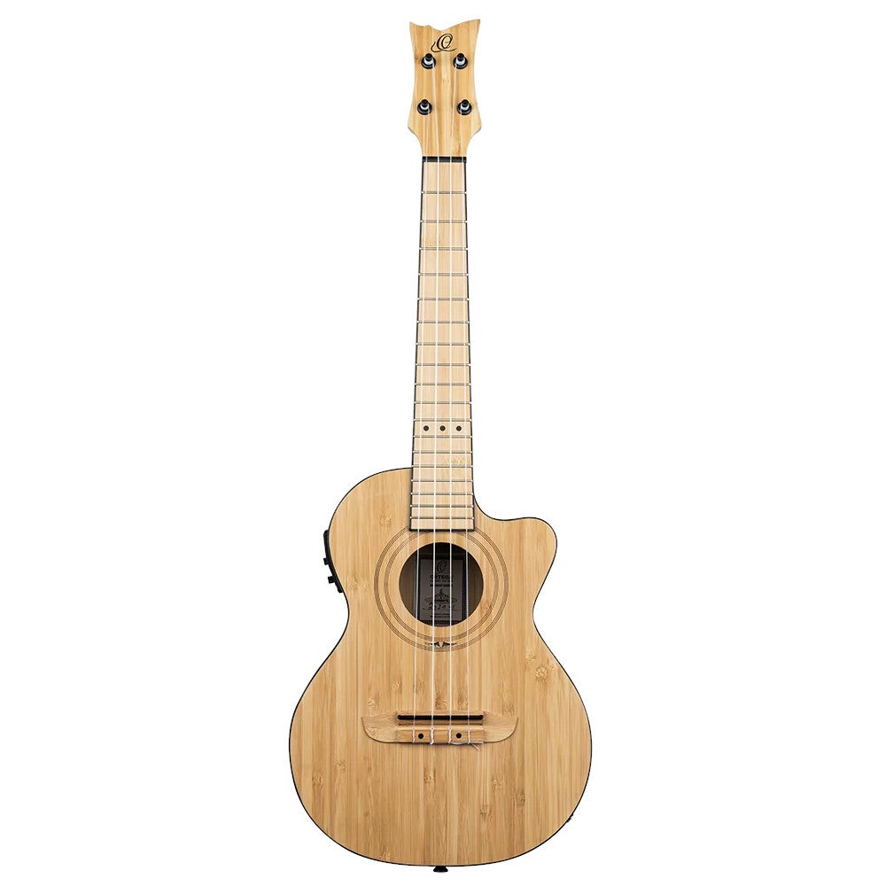 Ortega RUNAB-TE Bamboo Series Tenor Size Ukulele Natural E/A tenor ukelele met gigbag
