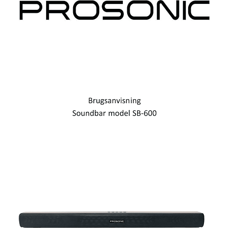 Prosonic soundbar SB-600 - sort