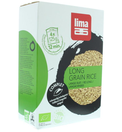Lima Rijst Lang Kookbuiltjes Bio (4 X 125 gr)