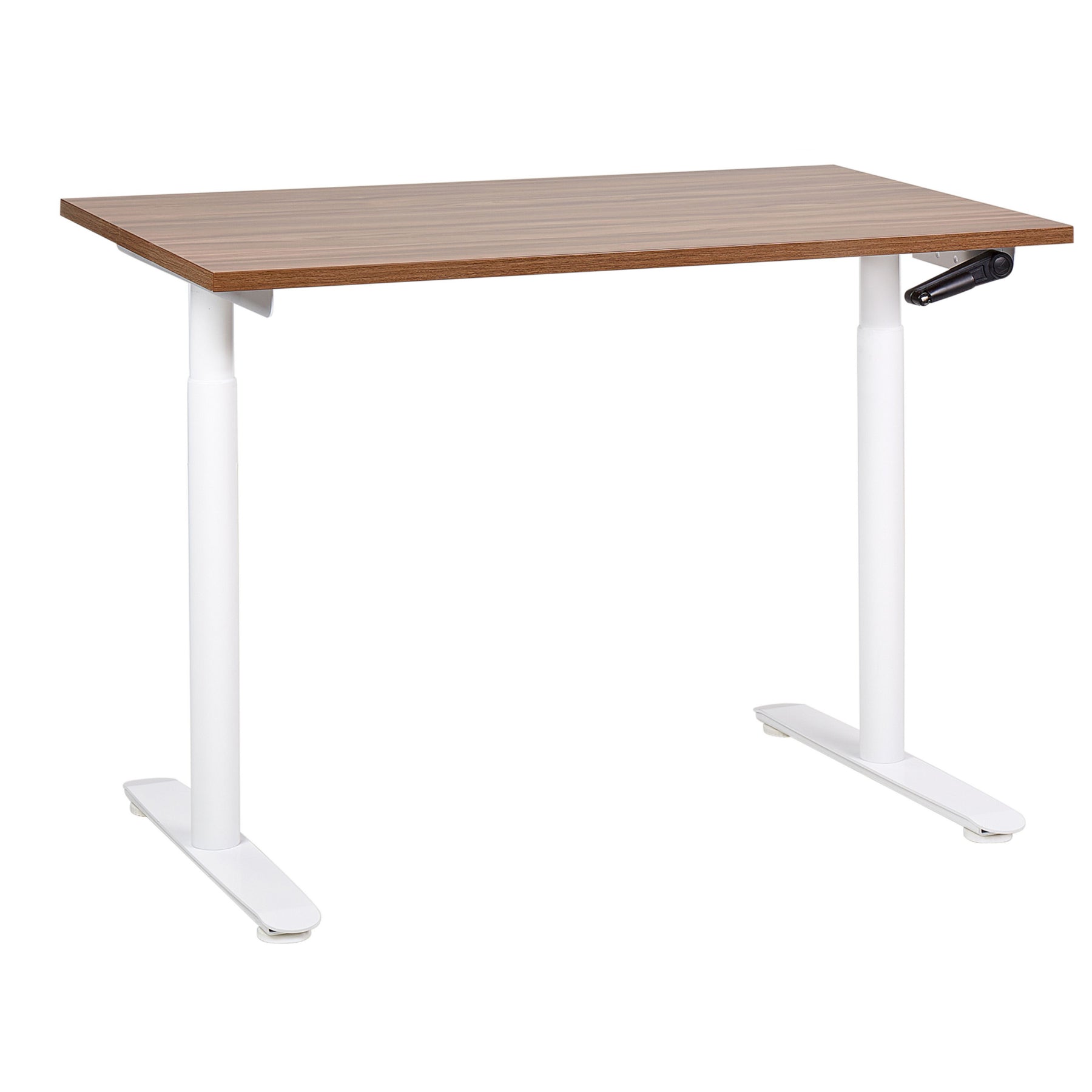 Beliani-DESTINAS-Verstelbaar bureau-Donkerbruin|Wit-120 x 72 cm-MDF