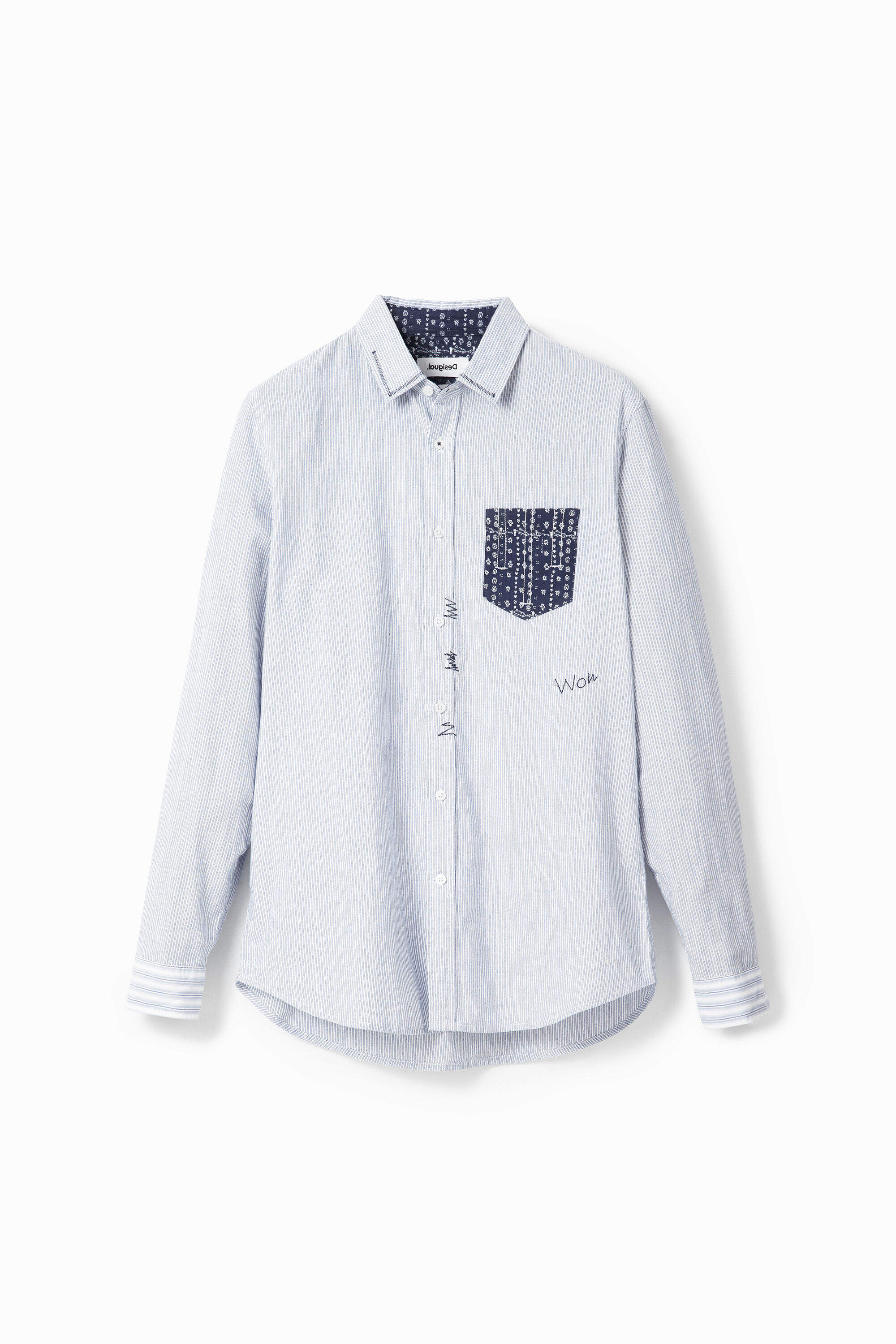 Chemise rayures contraste