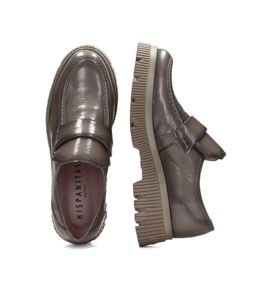 Mocassins de couro Hispanitas Megan Taupe
