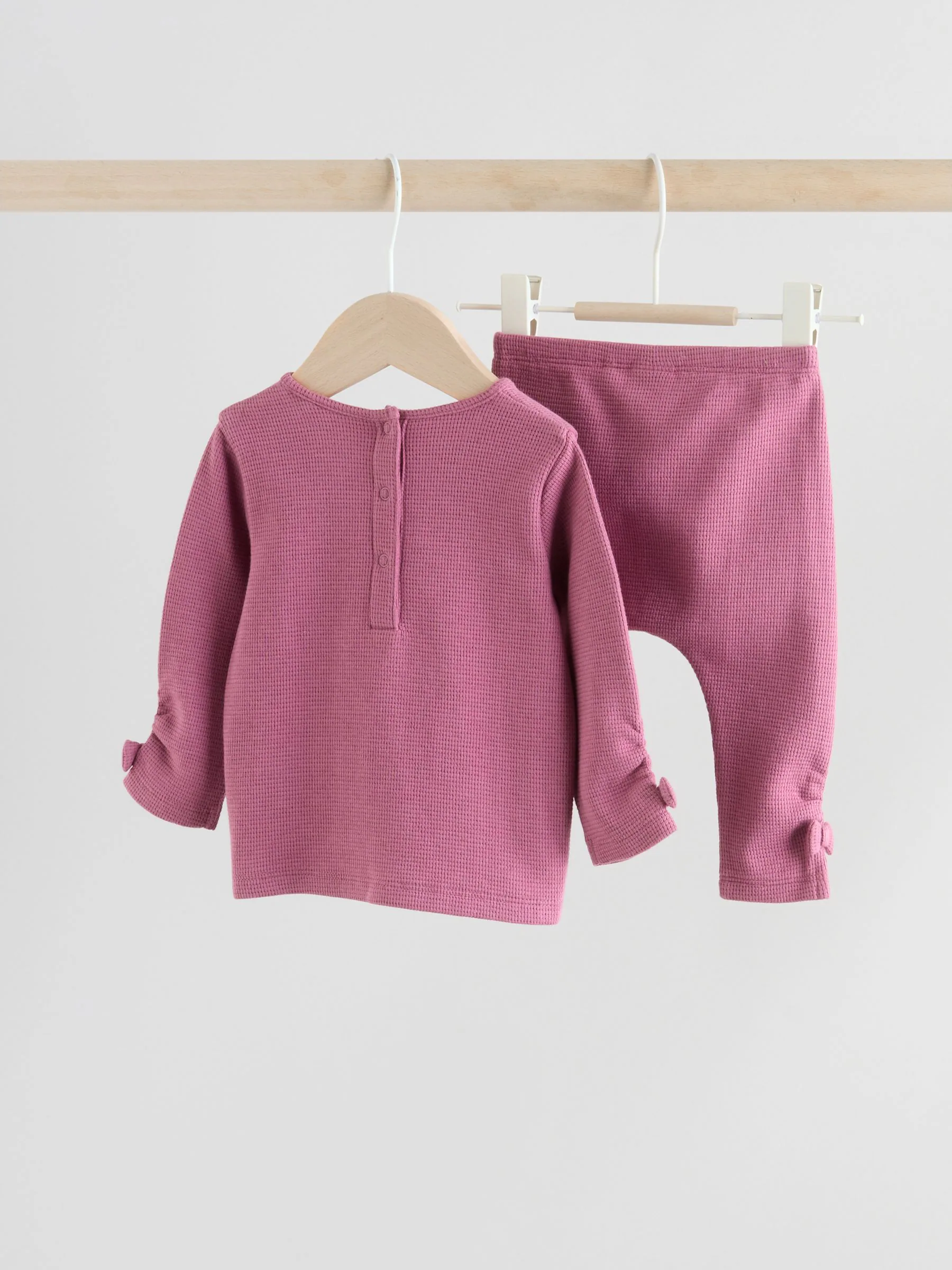Bordeauxrood - Babyset van top met Lange mouwen en Leggings met Bodywarmer 3 -delig (0mnd -2jr)