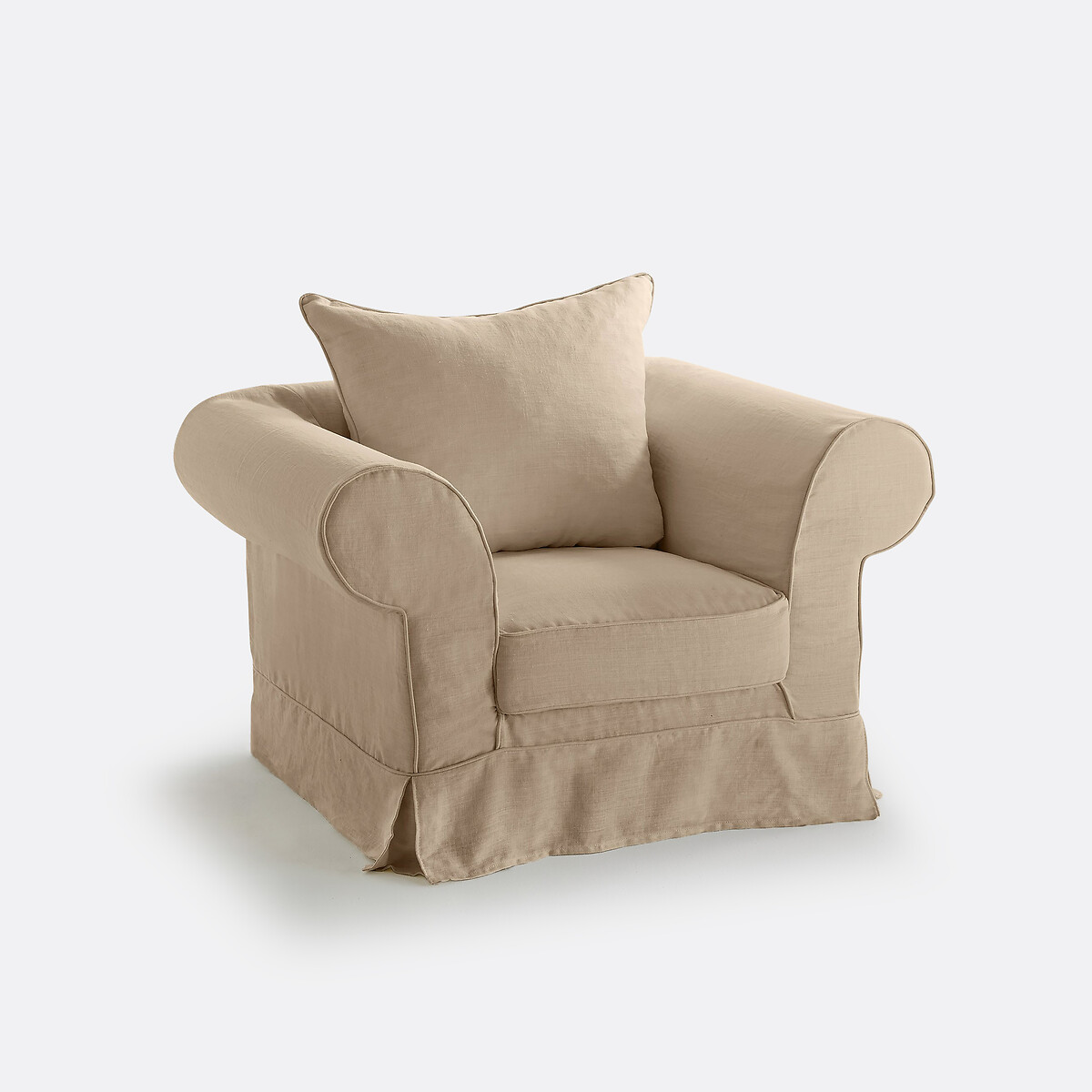 LA REDOUTE INTERIEURS<br>Poltrona de linho grosso, conforto superior, Adelia