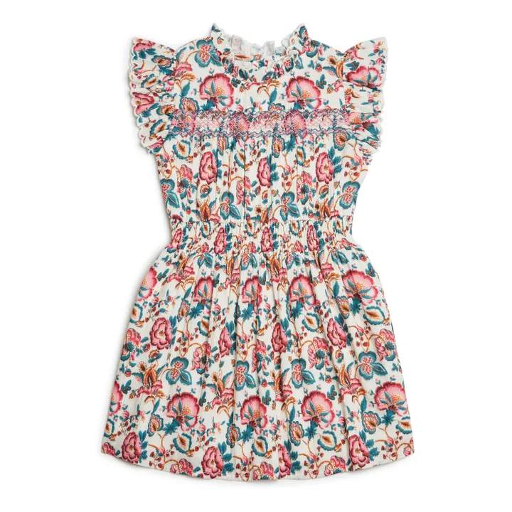 Louise Misha Robe Coton Bio Brodé Main Suzette | Ecru