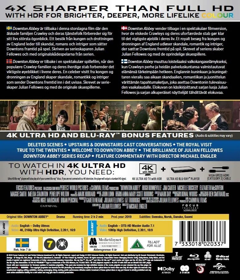 Downton Abbey 1 - The Movie - 4K Ultra HD Blu-Ray