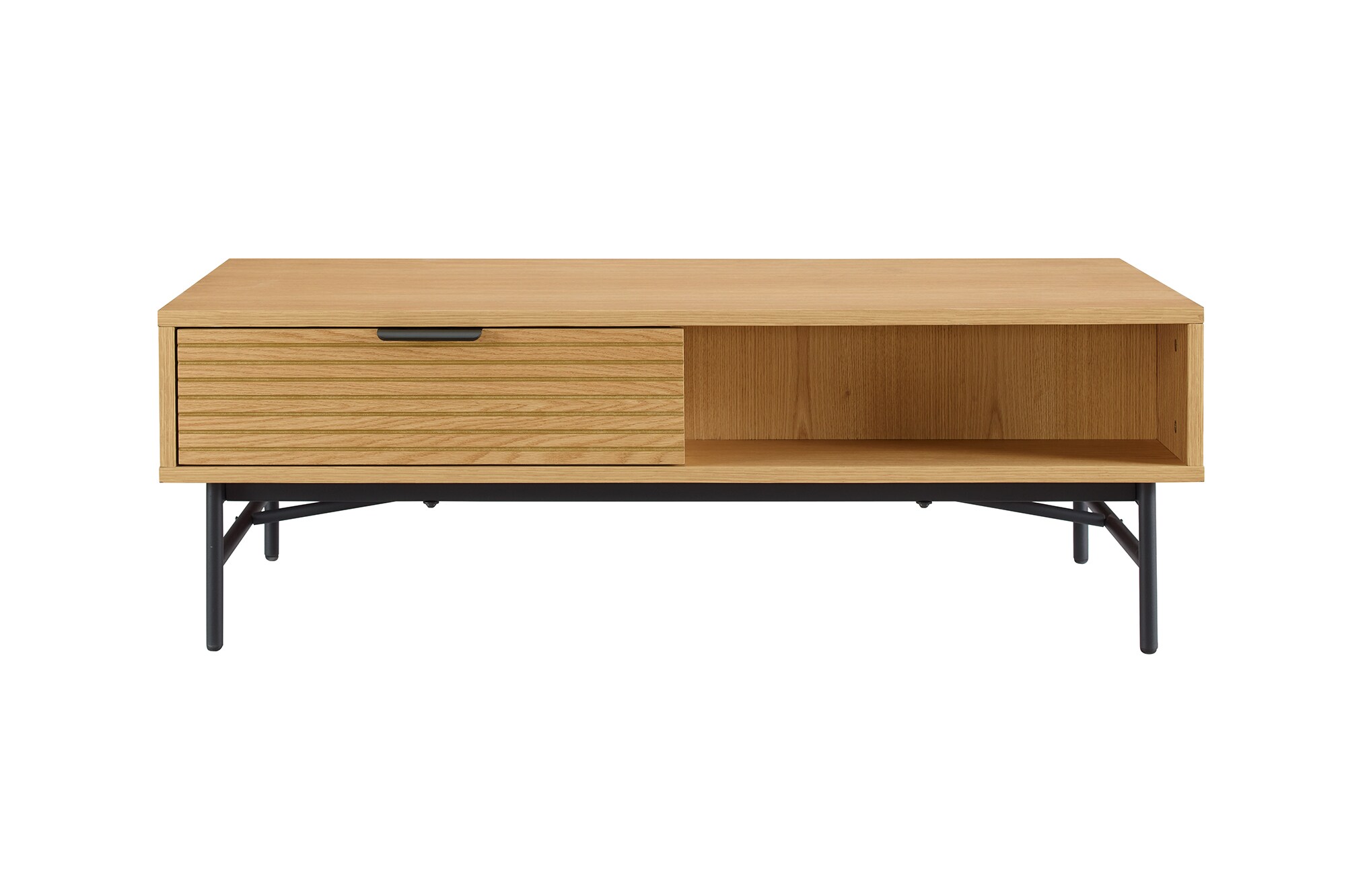 Couchtisch 120x60cm Eiche Furnier Sofatisch Beistelltisch Wohnzimmertisch Tisch