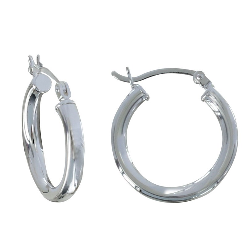 Boucles d'Oreilles Argent Petites Créoles Rondes 2cm