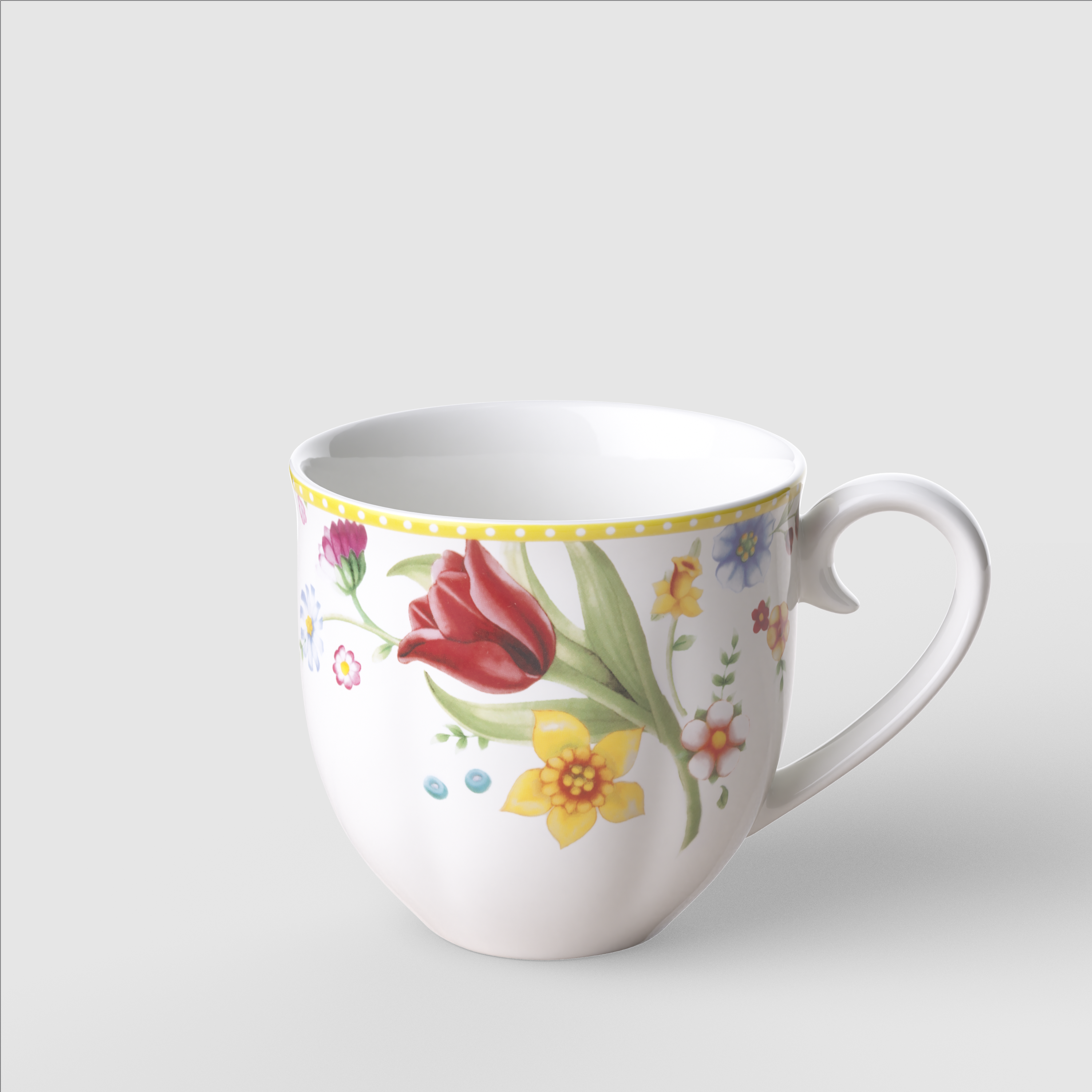 Spring Awakening Mug Yellow, 13.2 oz, Premium Porcelain