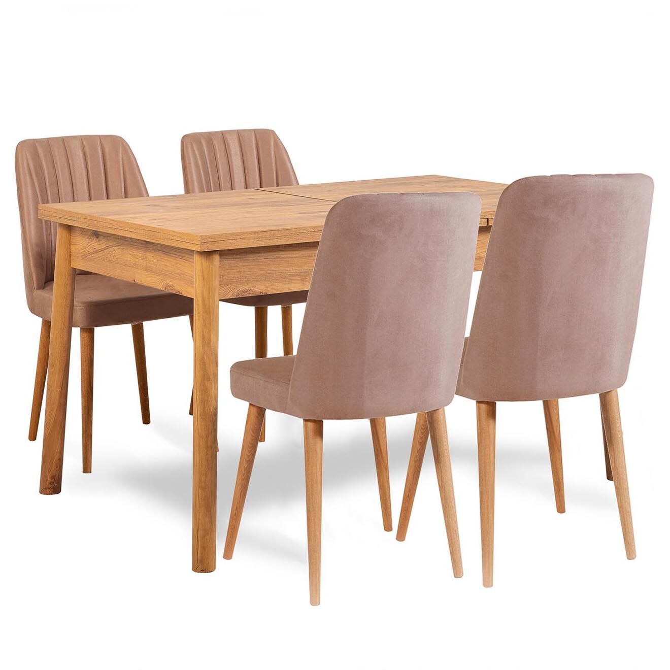 Homitis Ensemble Table + 4 Chaises Costa 0900 beige/gris