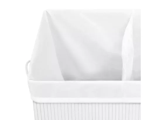 Panier à linge Bambou Blanc 100 L