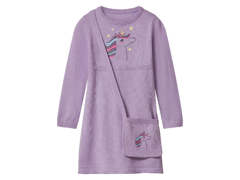 Gebreide kinder jurk met tasje