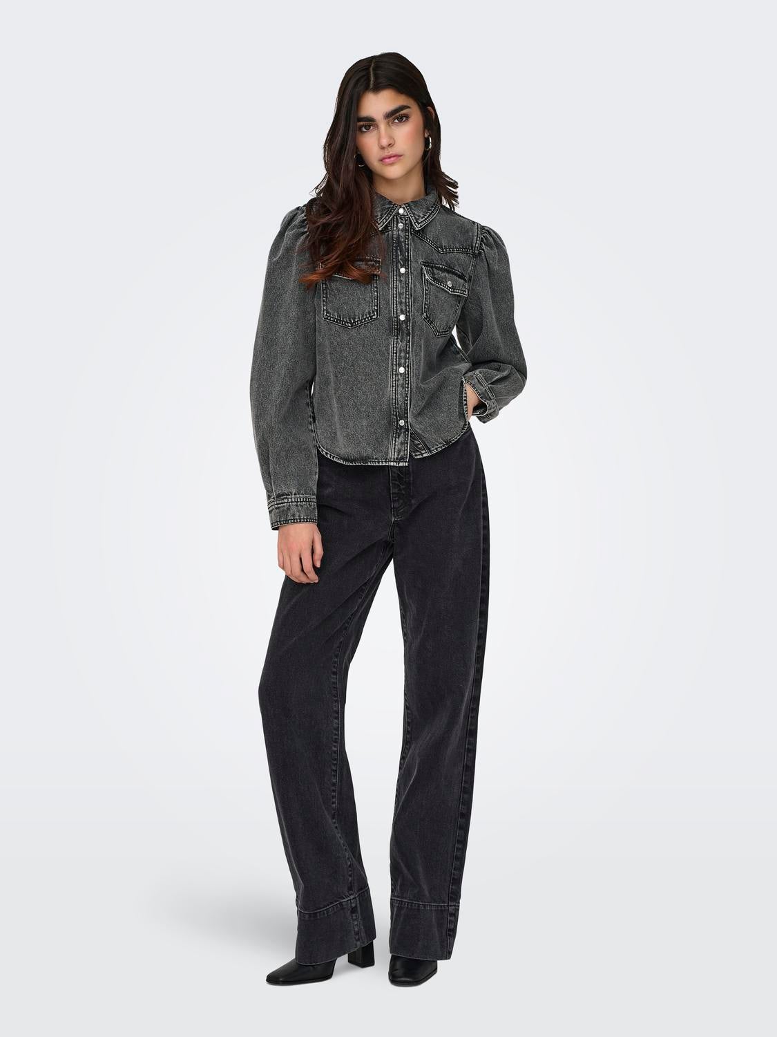 ONLCOREY Jeanshemd Washed Black