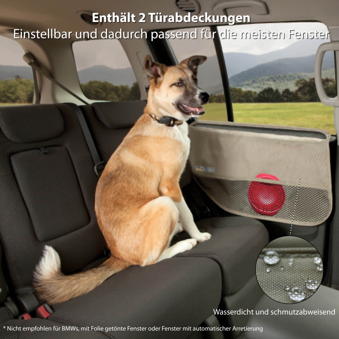 Kurgo Autotürschoner für Hunde schwarz