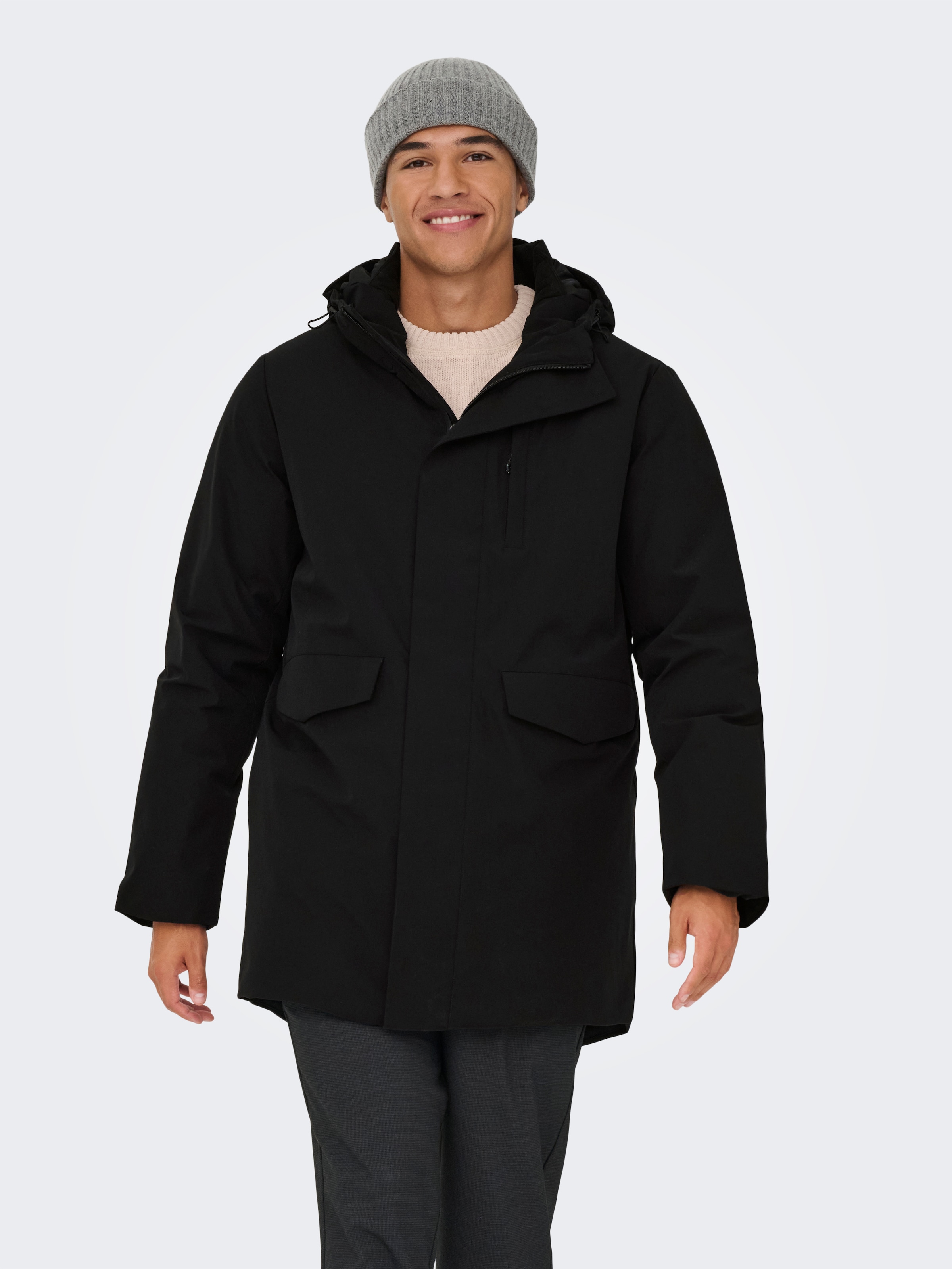 ONLY & SONS Parka »ONSENRICO WATERPROOF STRETCH PARKA OTW« mit Kapuze