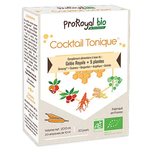 Coquetel Tônico Orgânico Proroyal da Phytoceutic - 20 Frascos de 10 ml