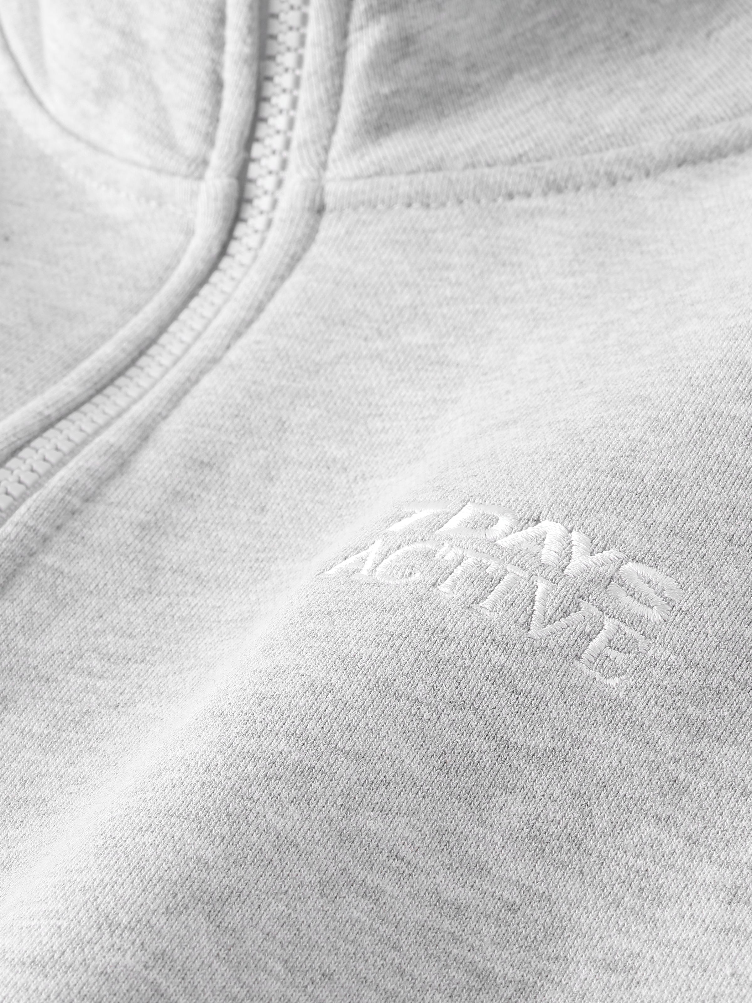 7 DAYS ACTIVE  Organic Regular Half Zip sweatshirt - Heather