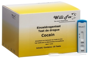 WILLI FOX Drogentest Cocain Urin, 10 Stück